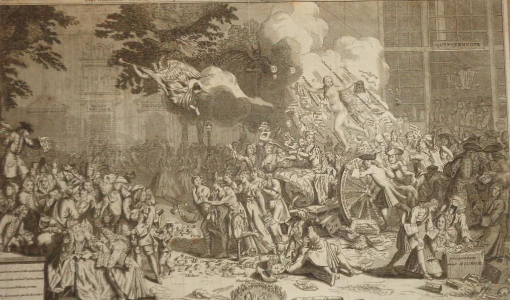 Picart, Bernard (1673-1733): Monument consacré à la postérité en memoire de la folie incroyable de la XX année du XVIII siècle.