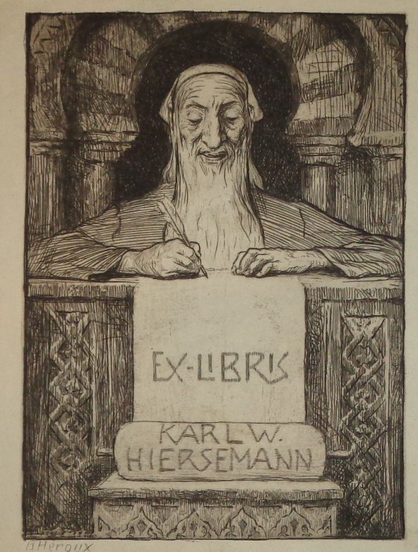 Héroux, Bruno: Ex libris Karl W. Hiersemann.