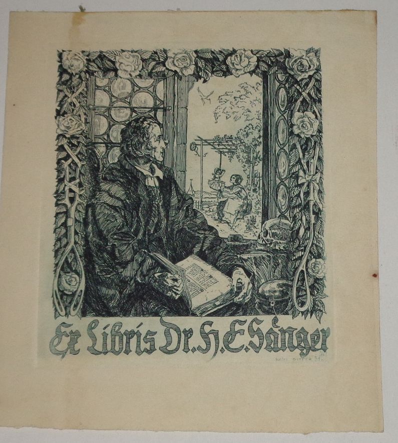 Ritter, Karl: Ex libris Dr. H. E. Sänger.