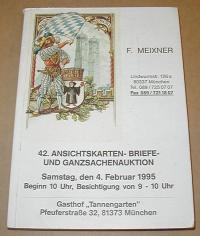 Auktionhaus, Meixner: ANSICHTKARTEN-BRIEFE-UND GANZSACHENAUKTIONEN 1995/42
