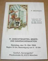 Meixner, Auktionhaus: ANSICHTKARTEN-BRIEFE-UND GANZSACHENAUKTIONEN 1995/41