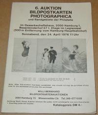 Willi Bernhard: Bildpostkartenauktionen 6. 1976 april
