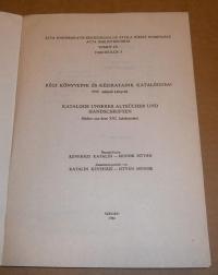Keveházi-Monók (összeállítók): Régi könyveink és kézirataink katalógusai. XVI. századi könyvek