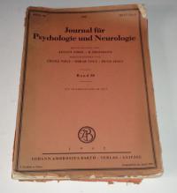 JOURNAL PSYCHOLOGIE UND NEUROLOGIE. 50. BAND. 3-6. HEFT
