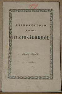 Szalay Imre: Észrevételek a' vegyes házasságokról