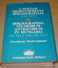 Ritoók Zsigmond (főszerkesztő): A magyar ókortudomány bibliográfiája. 1951-1975