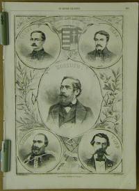 HONGRIE. Kossuth, Teleki, Deak, Szechenyi, Turr