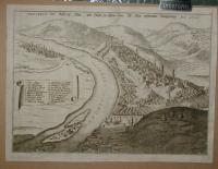 Merian Matthäus: Prospect der Vestung Ofen, wie solche zu sehen von Alt Ofen wehrender Belägerung, Anno 1684. Buda és Pest látképe észak felől