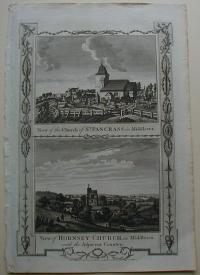 Thorton William: View of the Churc of St. Pancrass, in Middlesex. View of Hornsey-Church , in Middlesex