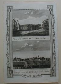 Thorton William: View of Dulwich-College, in Surrey. View of Camberwell, from the grove
