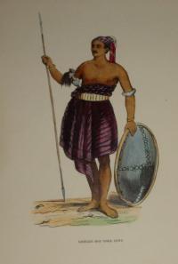 Sawu szigeti indonéz harcos. Krieger der Insel Sawu