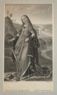 Rogier Van Der Weyden (festő)- W. French (metsző): Die Heilige Katharina. (Szent Katalin)