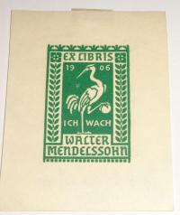 Ex libris Walter Mendelssoh