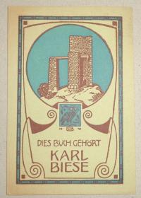 Wenig, Bernhard 1871-1940: Dies Buch gehört Karl Biese