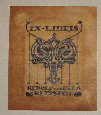 Ex libris Rudolf und Ella Bleistein