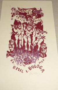 Diskay Lenke: Ex libris Dr. Emil I. Bologa