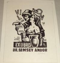 Kékesi László: Ex libris Dr. Semsey Andor, erotika, humor