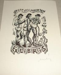 Moskál, Tibor (1930 - 2014): Ex libris Jorgen Vils Pedersen
