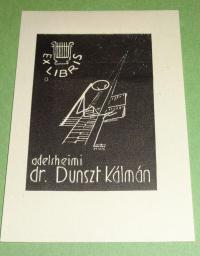 Bartos László (1902-1943): Ex libris dr. Dunszt Kálmán6x4