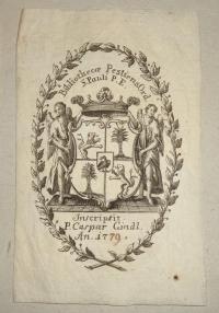 Ex libris P. Caspar Gindl