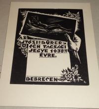 Bánszki, Tamás (1892 - 1971): Az Ajtósi Dürer Céh Tagsági Jegye 1938. évre