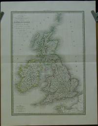 Lapie: Carte des iles Britanniques comprenant L'Angleterre L'Écosse et L'Irlande